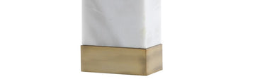 Trevor 22.5" Marble/Iron Gold Modern Console LED Table Lamp - JONATHAN Y